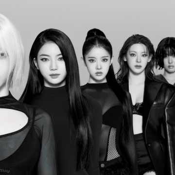 STAYC group, Black and White, 5K, Sieun, Seeun, Sumin, Isa, J, Yoon