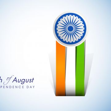 Indian Flag, August 15th, Independence Day, Tricolor, Red Fort, India, White background, 5K