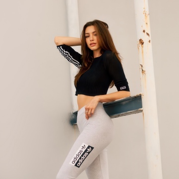 Celine Farach, American model, 2025, Adidas