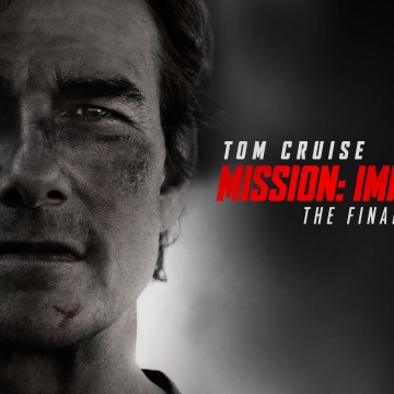 Tom Cruise, Mission: Impossible - The Final Reckoning, 2025 Movies, Tom Cruise as Ethan Hunt, 5K, Monochrome, Black and White