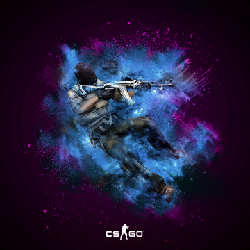 CS GO, Counter-Strike: Global Offensive, Splash, Dark background