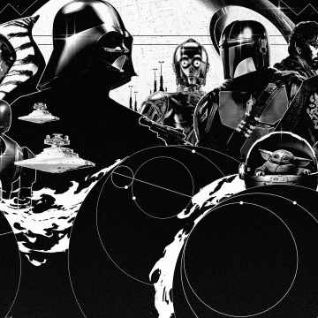 Star Wars, May the 4th Be With You, Monochrome, Black and White