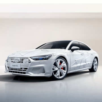 Audi A7L 55 TFSI quattro, 2025, 5K, White cars, White aesthetic