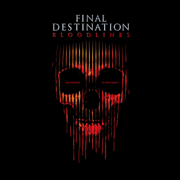 Final Destination: Bloodlines, AMOLED, Black background, 2025 Movies, Skull, Gothic