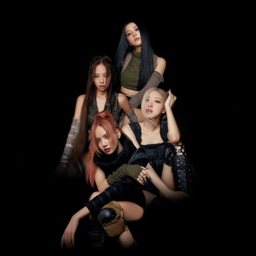 Blackpink, Pink Venom, Lisa, Jennie, Jisoo, Rose (Blackpink), Black background