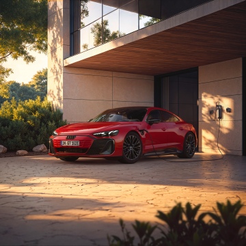 Audi e-tron GT quattro, 2025, Luxury electric cars, Red cars