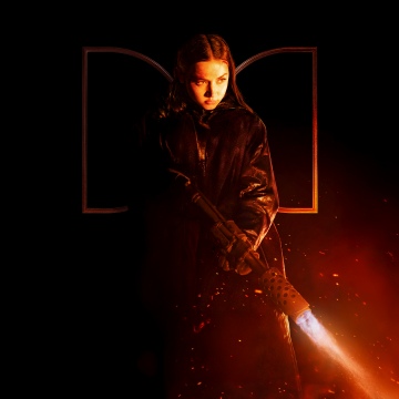 Ana de Armas, Dolby, Ballerina, Black background, Action movies, AMOLED, Fire effect, 5K
