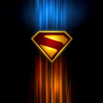 Superman, New logo, 5K, Dark background, 2025 Movies