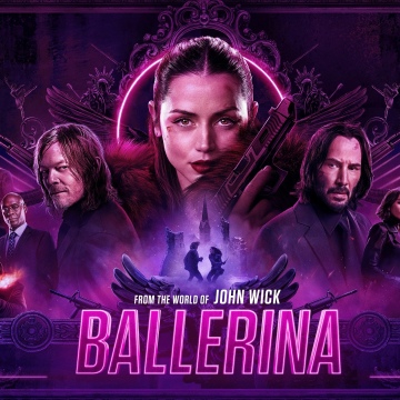 Ballerina, Movie poster, Purple aesthetic, 2025 Movies, Ana de Armas