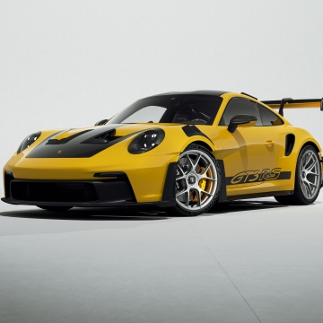 Porsche 911 GT3 RS, 5K, Yellow cars