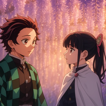 Tanjiro Kamado, Kanao Tsuyuri, Demon Slayer: Kimetsu no Yaiba, 5K, 8K