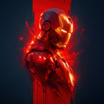 Iron Man, Fierce, 5K, Marvel Superheroes, Dark background