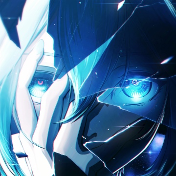 Hatsune Miku, Ultrawide, Futuristic, Vocaloid, Cyberpunk, Anime girl, Blue eyes, 5K