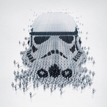 Star Wars, Stormtroopers, White aesthetic, White background, 5K