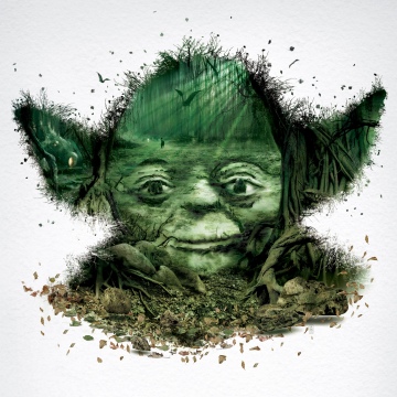 Yoda, Star Wars, 5K, Artwork, White background