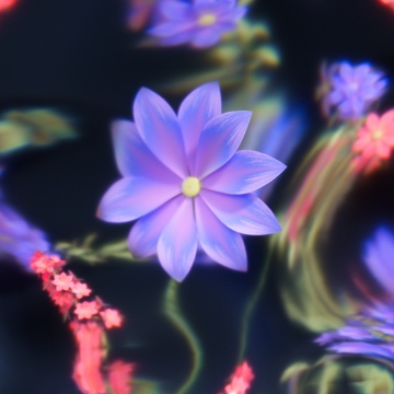Luminous, Floral Background, Ethereal, Purple aesthetic, Bokeh