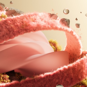 Swirls, 3D Render, Water drops, 3D art, Surreal, Furry