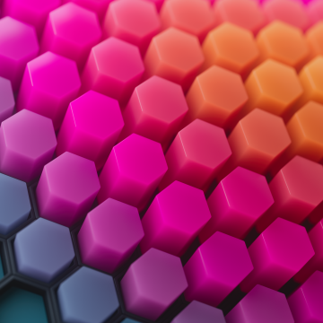 Hexagons, Geometric, Patterns, Colorful background, Colorful blocks, 3D background, Honeycomb