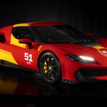 Piloti Ferrari 296 Speciale, 2025, 5K, 8K, Red cars, Dark background