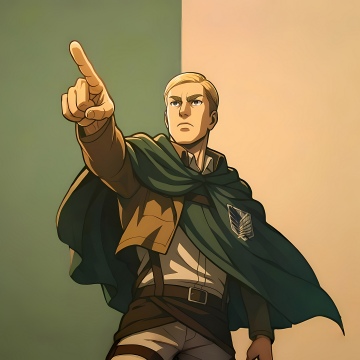 Erwin Smith, Attack on Titan, 5K, 8K, Minimalist