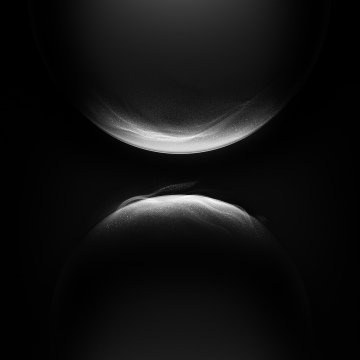 Huawei, Dark theme, Stock, Monochrome, Glowing particles, Curves, Dark background, 5K