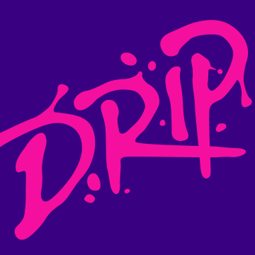 Drippy, Purple background, Pink text, 5K, 8K