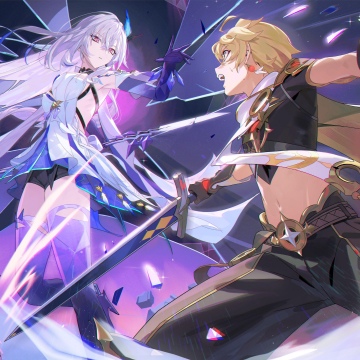 Skirk x Aether, Genshin Impact, Skirk, Aether, 5K