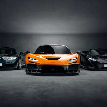 McLaren, Supercars, McLaren F1, McLaren P1, McLaren W1, Dark background, 5K