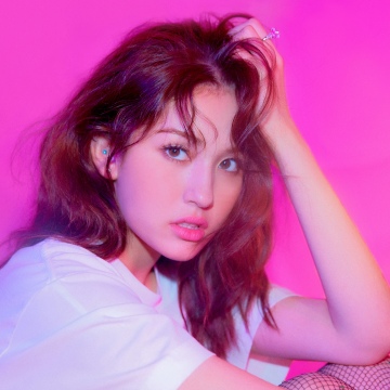 Jeon Somi - Outta My Head, 8K, Pink aesthetic, Monochromatic, Pink background, K-pop, 5K