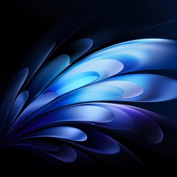 Vivo Pad, Dark blue, Gradient Abstract, Curves, Modern, 5K, Stock, Dark background, Blue aesthetic