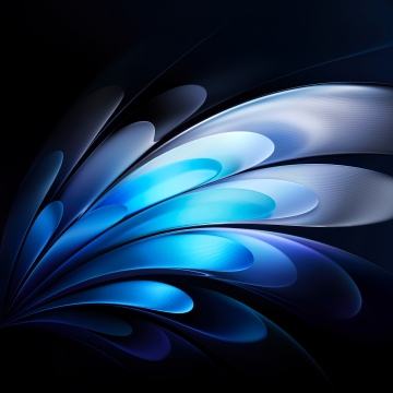 Vivo Pad, Blue abstract, Gradient Abstract, Curves, Modern, 5K, Stock, Dark background
