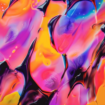 Fluid art, Colorful abstract, 5K, Colorful art