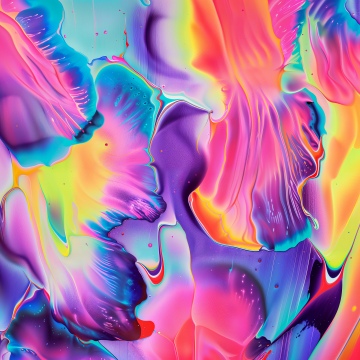 Abstract art, Colorful, Fluid abstract, Vibrant, Iridescence, 5K