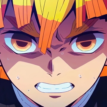 Zenitsu Agatsuma, Ultrawide, 5K, Demon Slayer: Kimetsu no Yaiba, Intense, Closeup