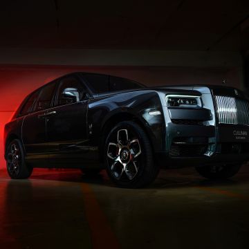 Rolls-Royce Cullinan Black Badge, 2020, Black, Dark, 5K, 8K