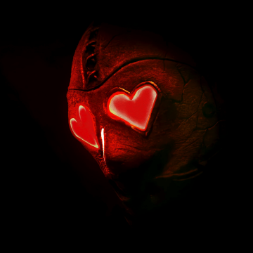 Heart Eyes, 2025 Movies, Dark background, Red hearts, Horror Movies