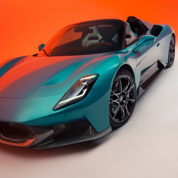 Maserati MCPURA Cielo, Supercar, 5K, Gradient background