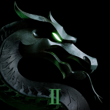 Mortal Kombat II, Logo, AMOLED, 2025 Movies, 5K, Black background