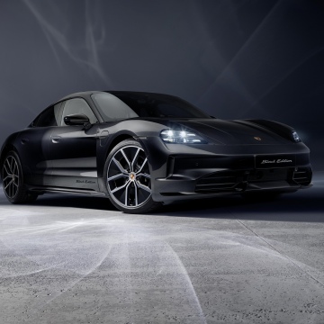 Porsche Taycan 4S, Black Edition, 2025, 5K, Black cars