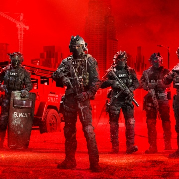 Ready or Not, Key Art, Red background, FPS, 2025 Games