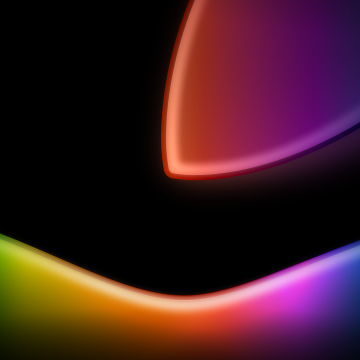 WWDC 2025, Apple logo, 5K, Black background, Colorful, Gradient Abstract, Curves