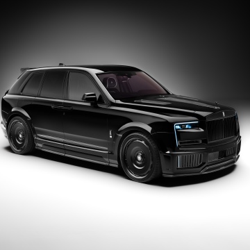 Urban Automotive Rolls-Royce Cullinan, 2025, 5K, 8K, Black cars, Dark background