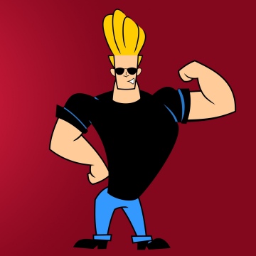 Johnny Bravo, Minimalist, Cartoon Network, Cartoon, Red background