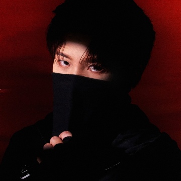 Jongho, ATEEZ, Red background, 5K, South Korean Singer