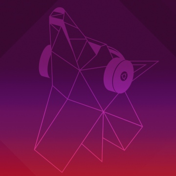 Ubuntu 19.04 (Disco Dingo), Stock, Gradient background, Geometric