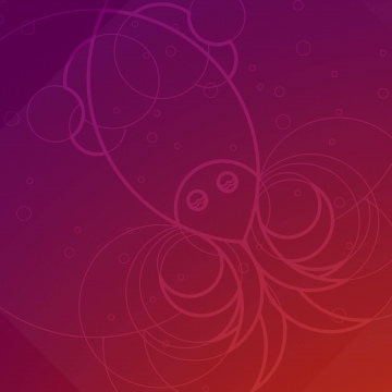 Ubuntu 18.10 (Cosmic Cuttlefish), Stock, Gradient background, Geometric