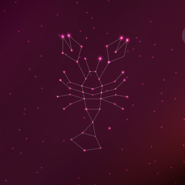 Ubuntu 23.04 (Lunar Lobster), Stock, Abstract background, Purple background, ubuntu