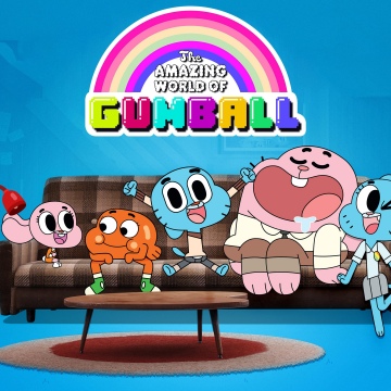 The Amazing World of Gumball, Cartoon, 5K, Funny, Blue background