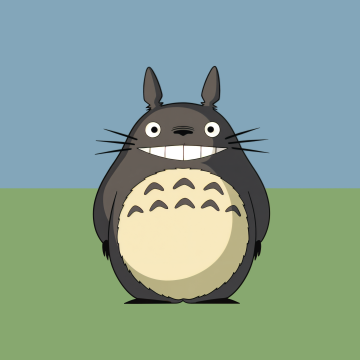 Totoro, 5K, Minimalist, My Neighbor Totoro, Studio Ghibli, Anime poster