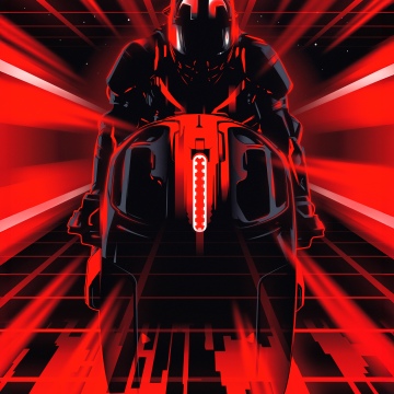 Tron: Ares, Empire, Red aesthetic, 2025 Movies, Futuristic, 5K